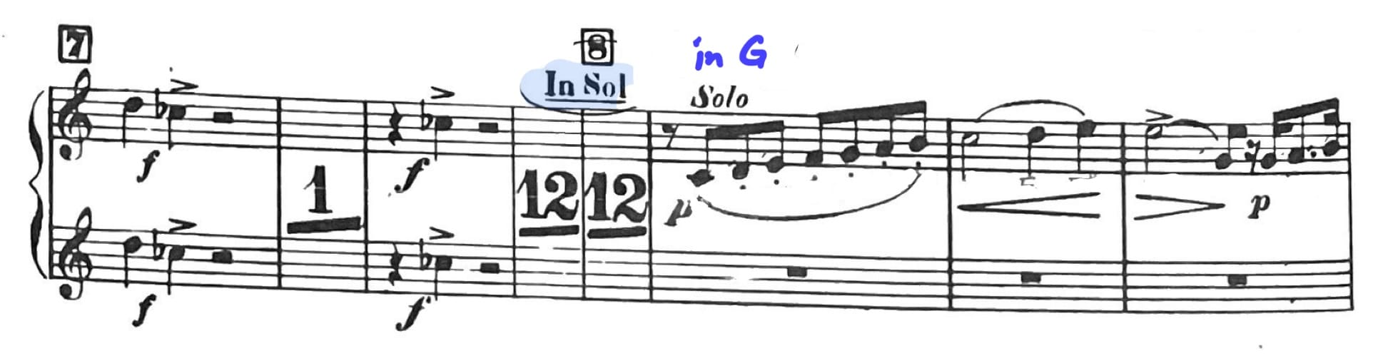 From Rossini, Barber of Seville Overture, Horns 1-2 in E, G From Rossini, Barber of Seville Overture, Horns 1-2 in E, G