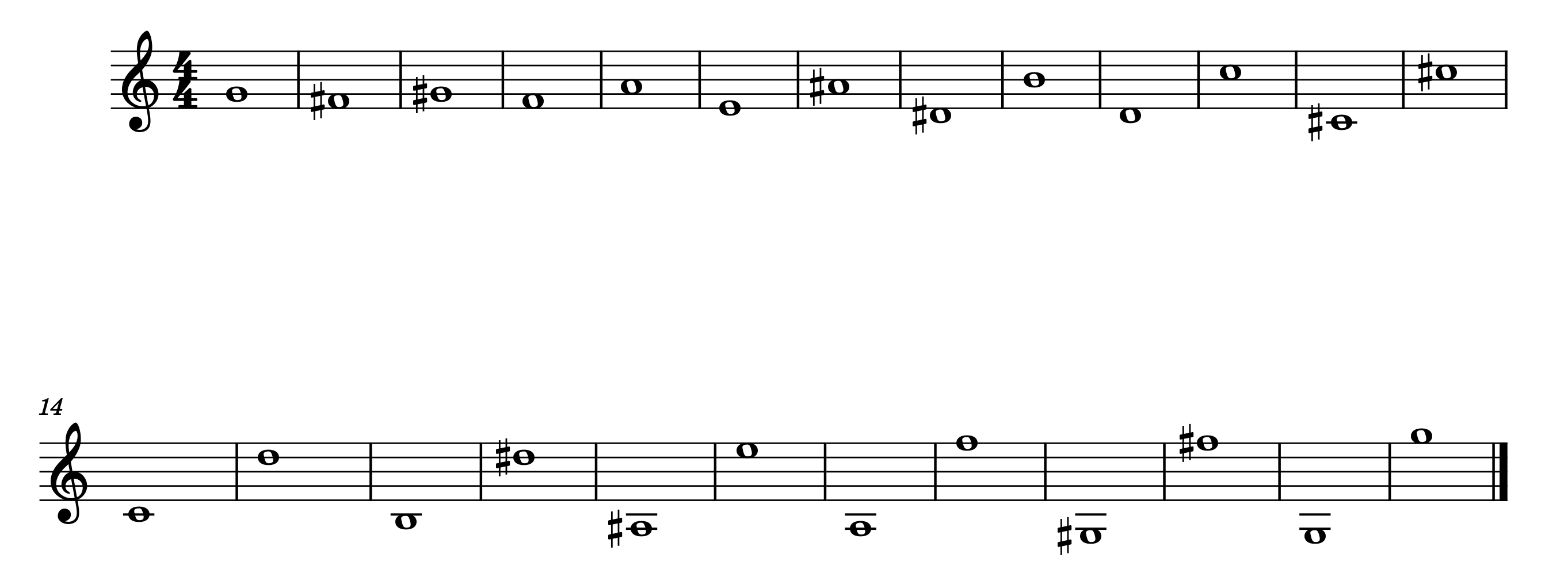 An alternating note sequence for long tones