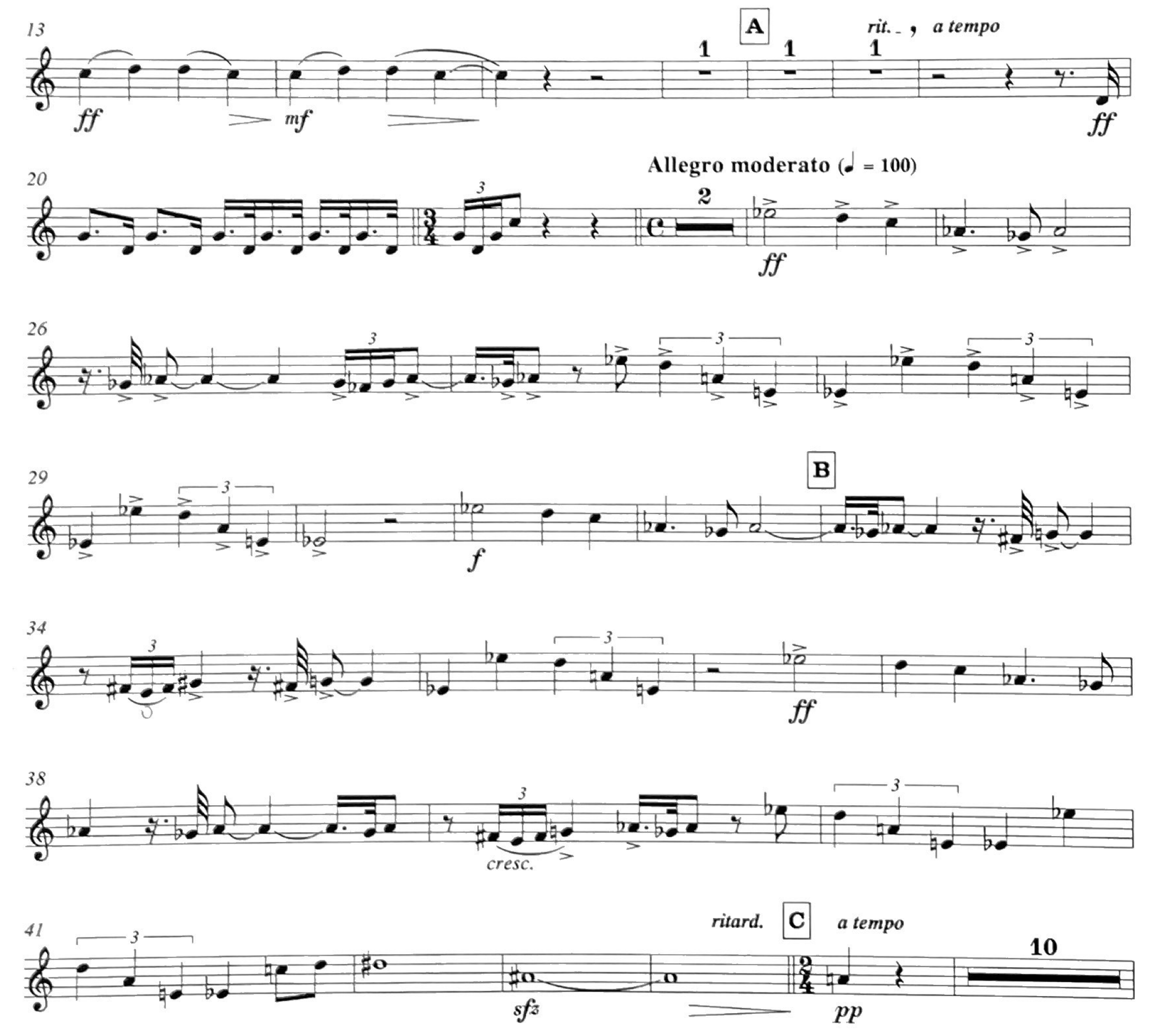From Hanson, Symphony No. 2 (Romantic), I, Horn 2 in F From Hanson, Symphony No. 2 (Romantic), I, Horn 2 in F