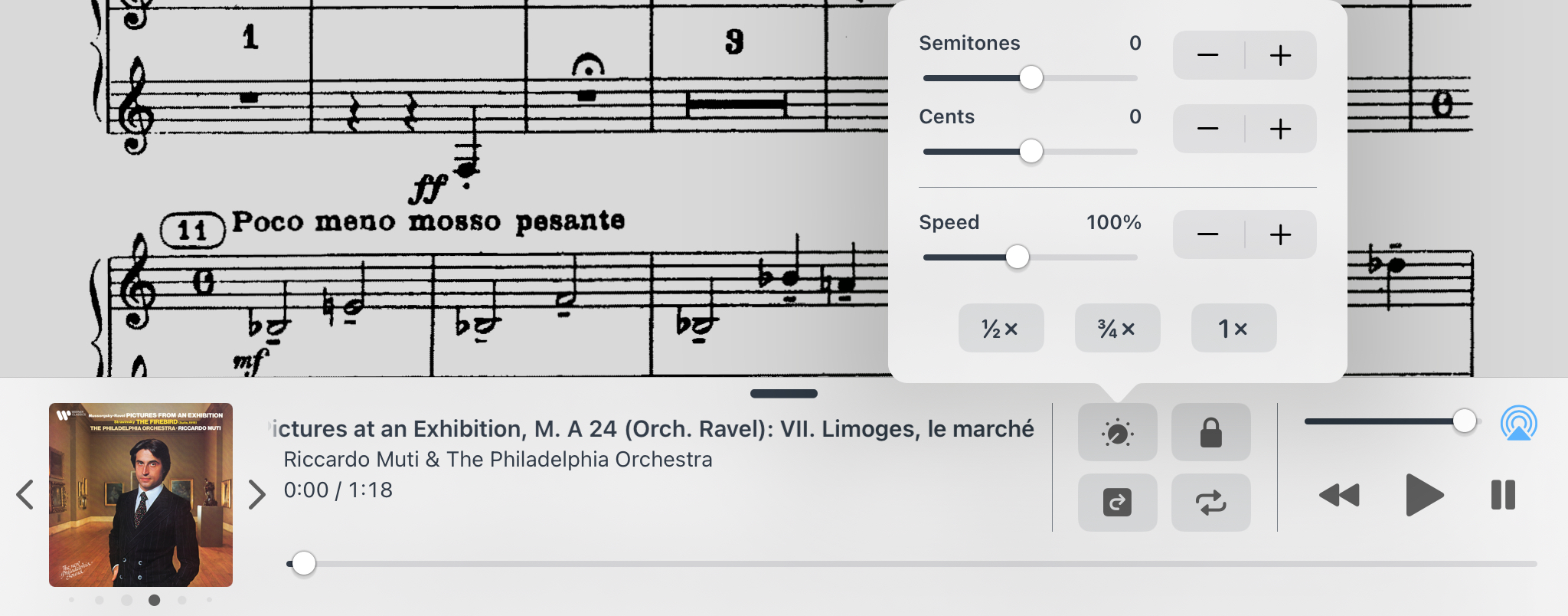 adjusting pitch and tempo
